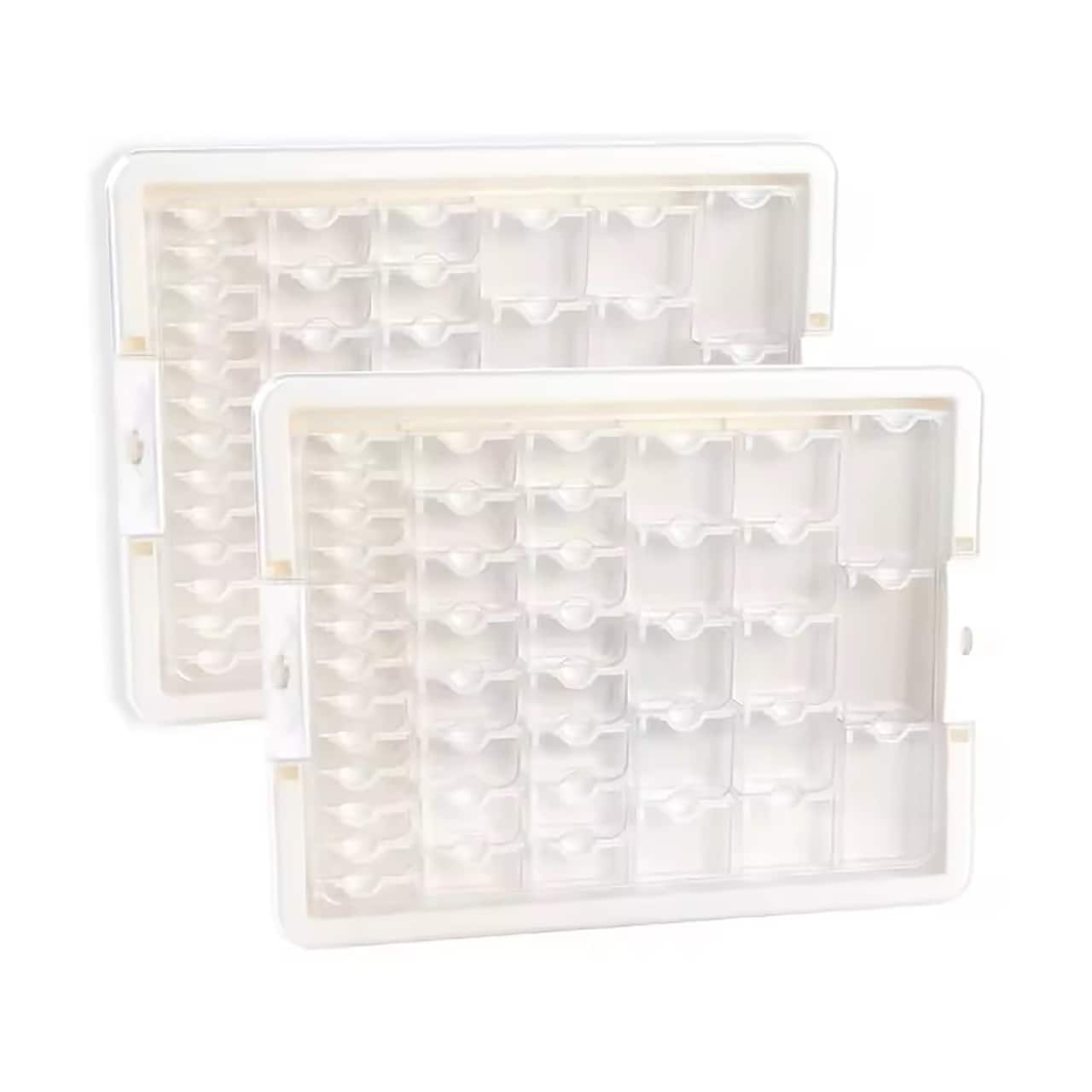 Sparkly Selections White Diamond Storage Box with 42 Compartment Bottles